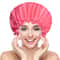 Satin Shower Cap For Women Double Layer Waterproof Bath Cap For Long Hair 0