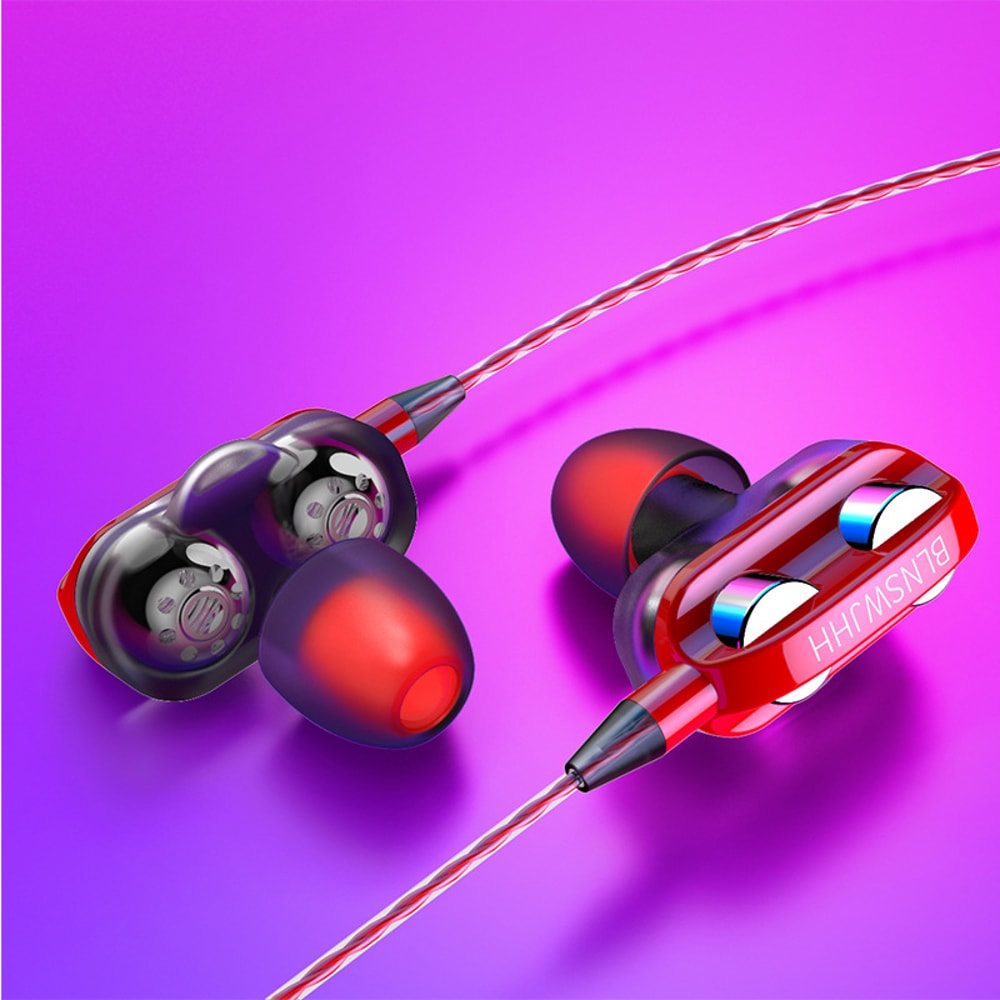 Heavy Bass Wired Earbuds with Mic for Gaming and Music