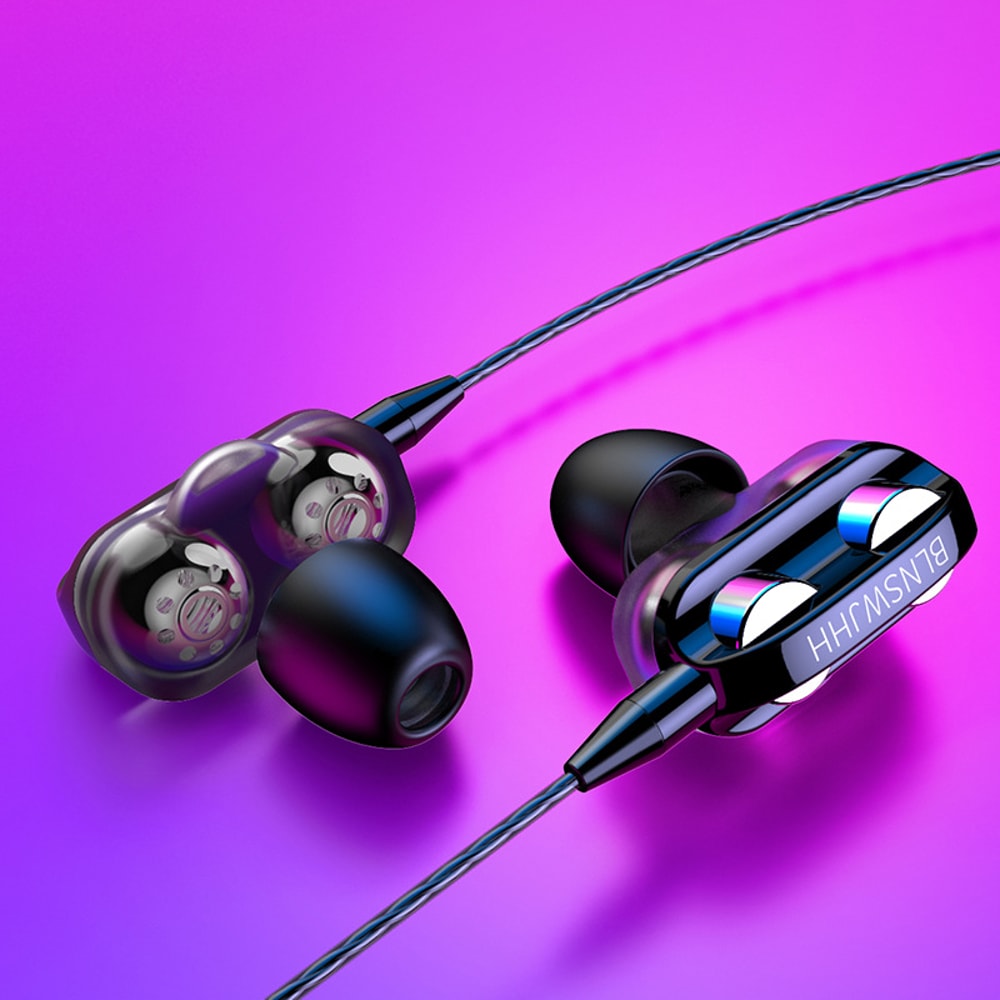 Heavy Bass Wired Earbuds with Mic for Gaming and Music