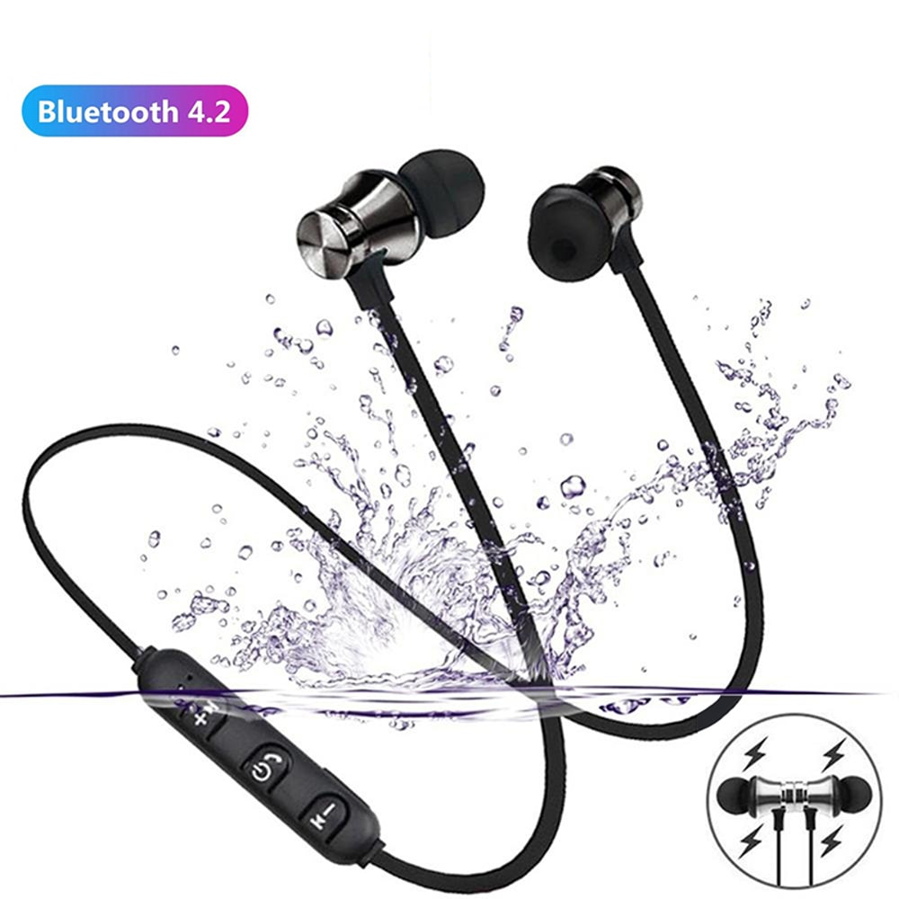 Magnetic Neckband Earbuds with Mic Waterproof Bluetooth Sport Earphones