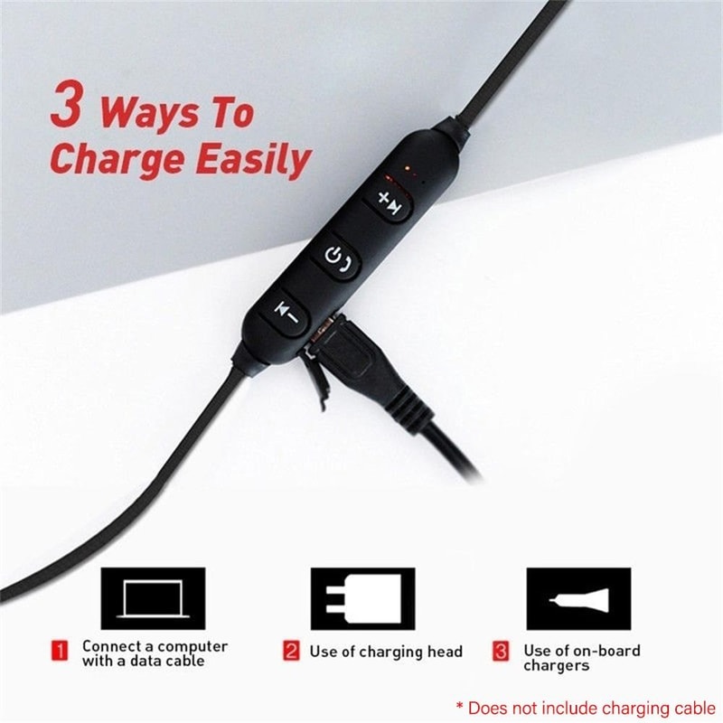 Magnetic Neckband Earbuds with Mic Waterproof Bluetooth Sport Earphones