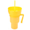 Snack and Drink Cup with Straw Handle Stadium Tumbler for Movies Travel and Home