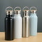 Bamboo Lid Insulated Water Bottle Stainless Steel Travel Thermos 1