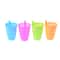 Colorful kids straw cup with Built In Straw for Toddlers and Everyday Drinks