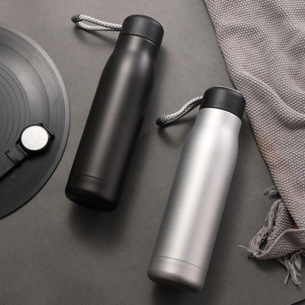 Custom Stainless Steel Thermos Bottle With Rope Portable Vacuum Flask 0