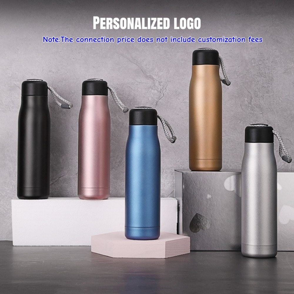 Custom Stainless Steel Thermos Bottle With Rope Portable Vacuum Flask 1