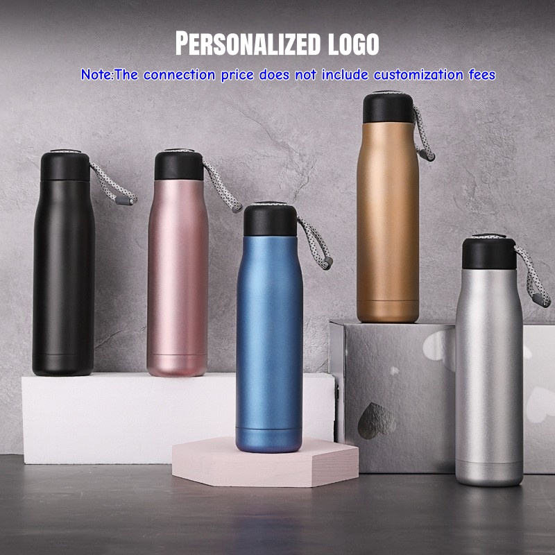 Custom Stainless Steel Thermos Bottle With Rope Portable Vacuum Flask 1