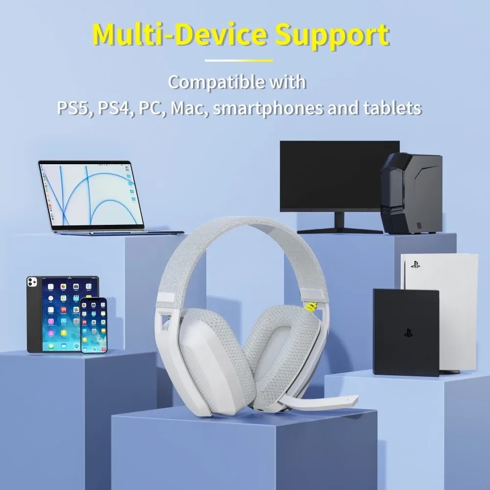 Wireless Gaming Headset With Mic For PC Mac And PlayStation 3