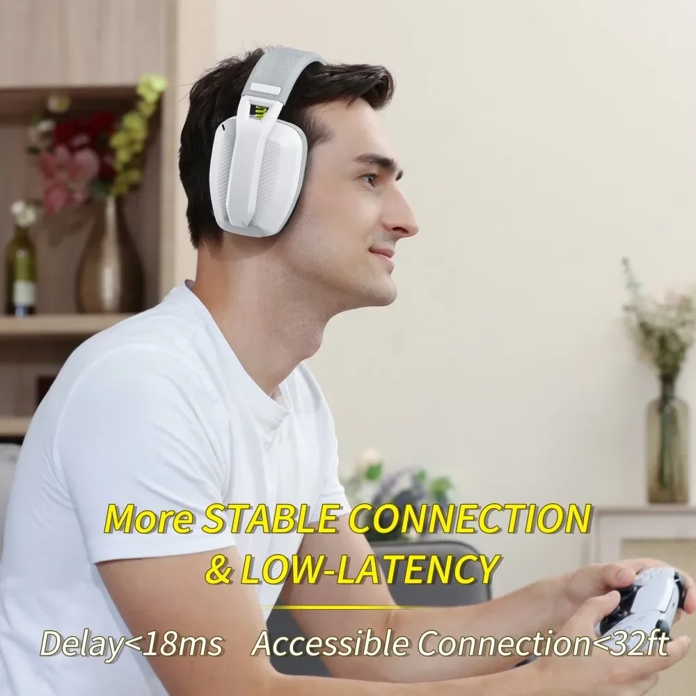 Wireless Gaming Headset With Mic For PC Mac And PlayStation 4