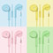 Macaron Wired In Ear Headphones With Microphone Noise Cancelling Colorful Earbuds 2