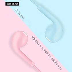 macaron wired in ear headphones with microphone noise cancelling colorful earbuds