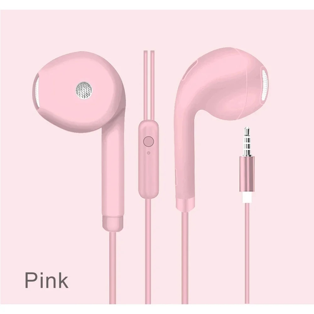 Macaron Wired In Ear Headphones With Microphone Noise Cancelling Colorful Earbuds 3