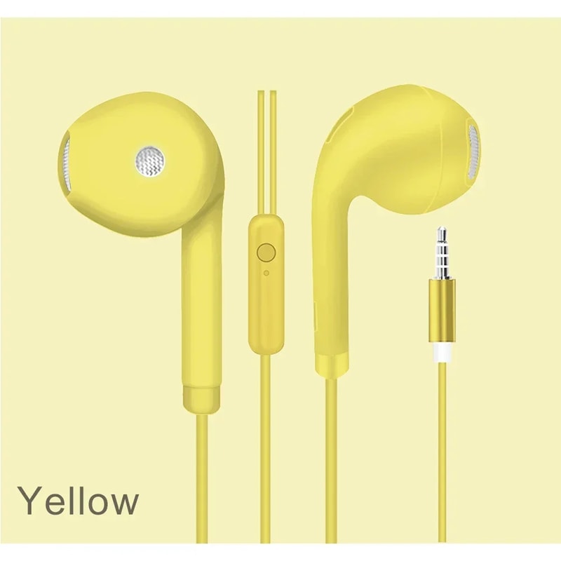 Macaron Wired In Ear Headphones With Microphone Noise Cancelling Colorful Earbuds 4