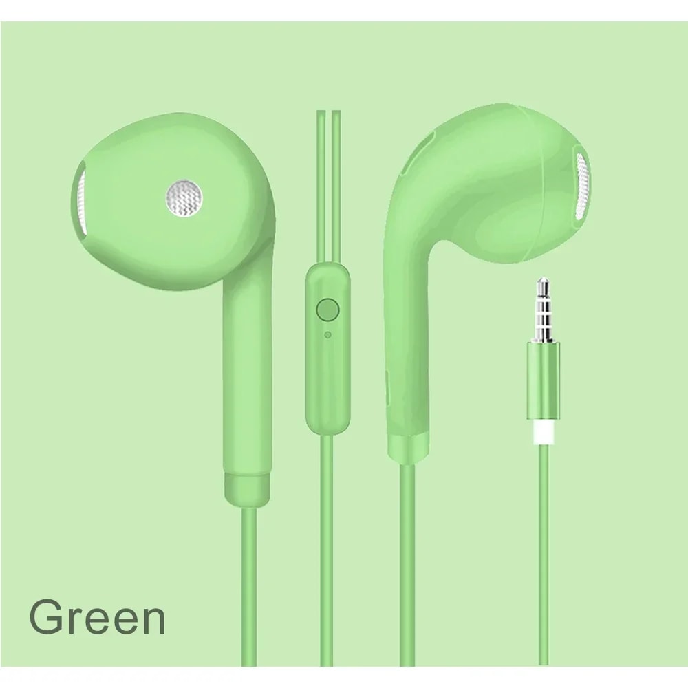 Macaron Wired In Ear Headphones With Microphone Noise Cancelling Colorful Earbuds 6