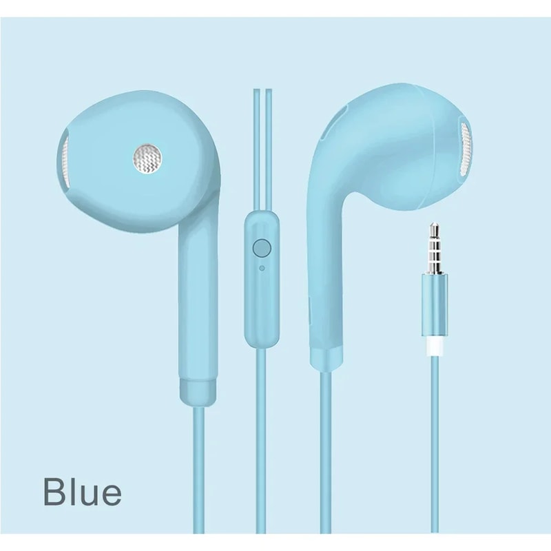 Macaron Wired In Ear Headphones With Microphone Noise Cancelling Colorful Earbuds 7