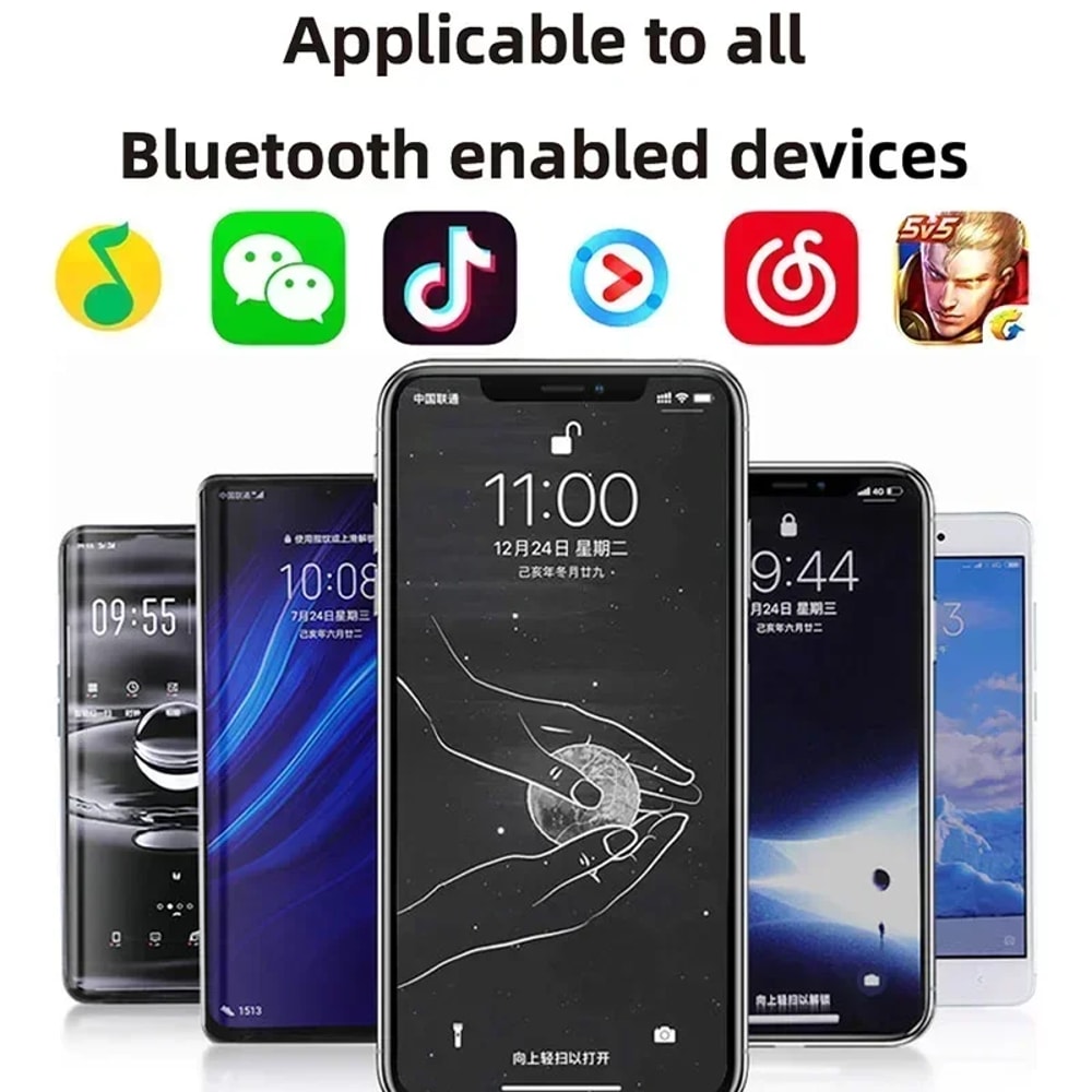 TWS Wireless Bluetooth Earbuds with LED Power Display and Noise Cancelling Mic