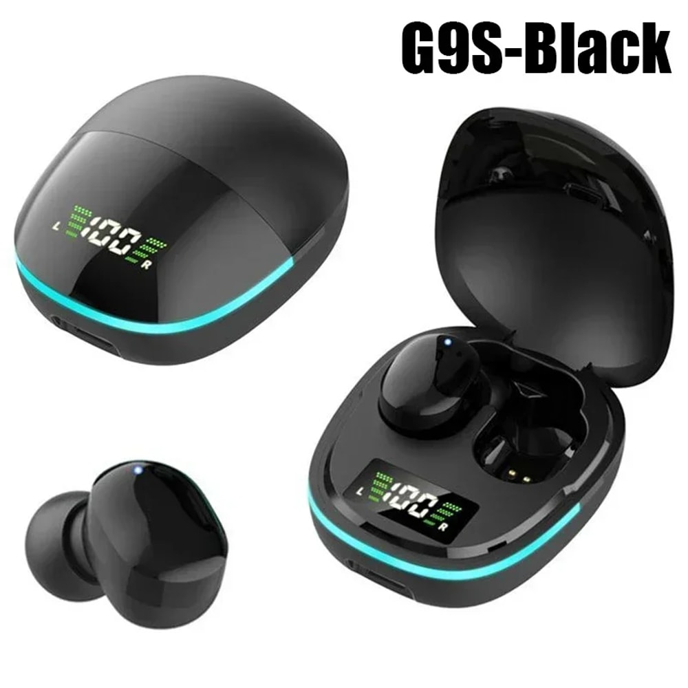 TWS Wireless Bluetooth Earbuds with LED Power Display and Noise Cancelling Mic