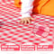 Portable Waterproof Picnic Blanket Foldable Beach Mat With Handle Red Checkered 3