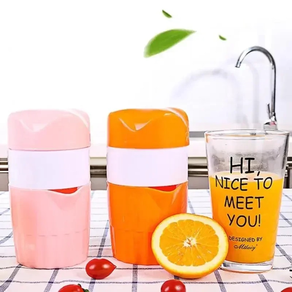 Large Caliber Manual Citrus Juicer & Portable Fruit Squeezer Cup