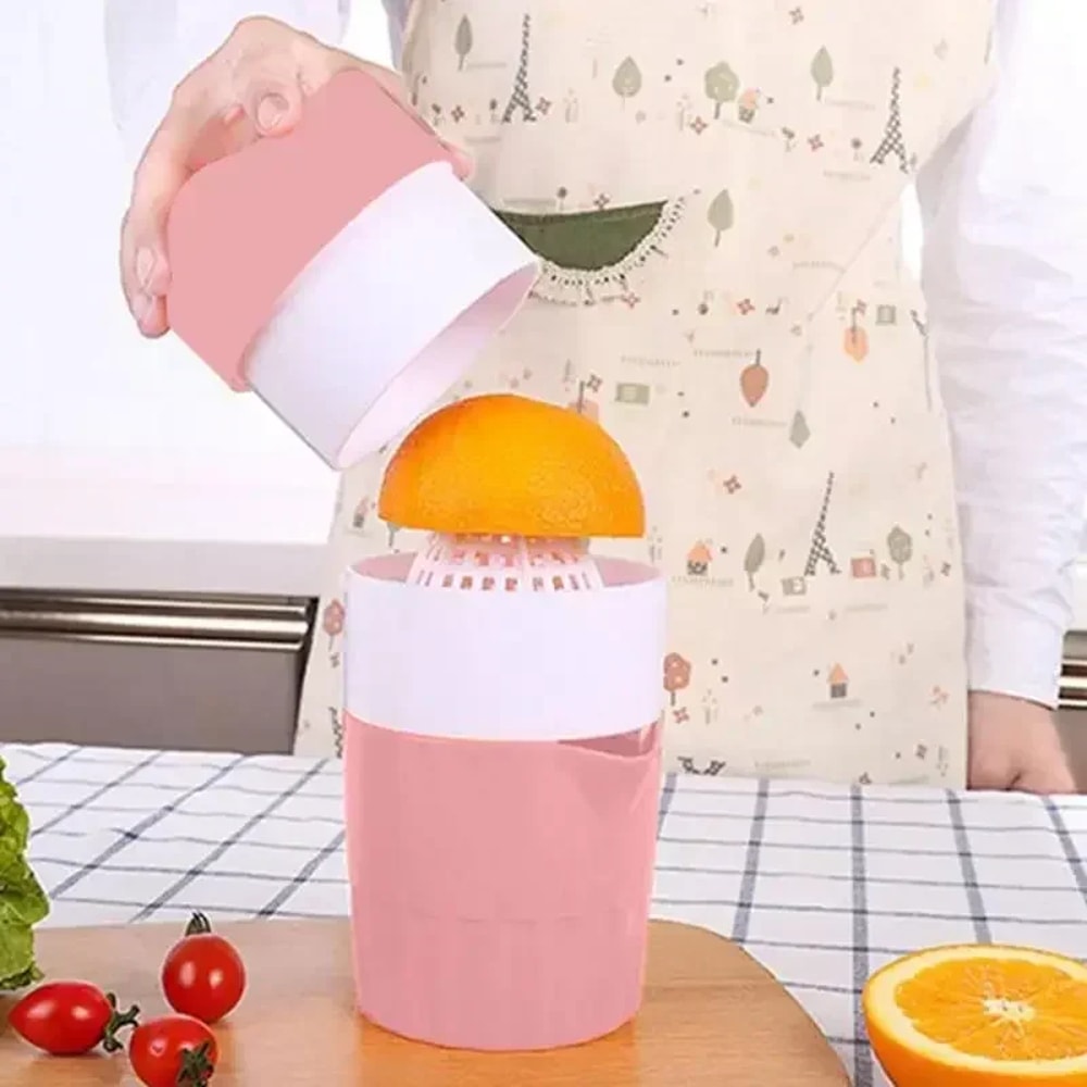 Large Caliber Manual Citrus Juicer & Portable Fruit Squeezer Cup