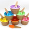Reusable Cone Shaped Kids Ice Cream Bowl and Spoon Set for Parties and DIY Desserts