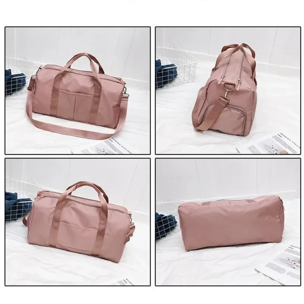 Waterproof Sports Gym Bag With Shoe Compartment And Yoga Mat Strap For Men And Women 4