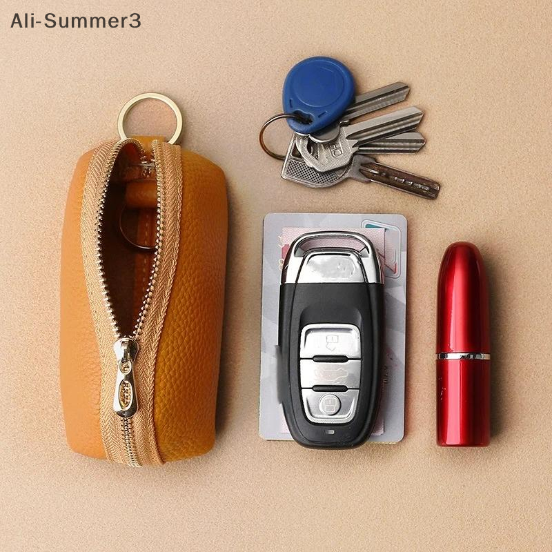 Premium Genuine Leather Car Key Case And Compact Zippered Key Wallet For Men And Women 2