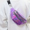 Holographic Geometric Fanny Pack Stylish Reflective Waist Bag For Festivals And Travel 0