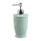 Vintage Carved Glass Soap Dispenser with Rustproof Pump for Elegant Bathroom Decor