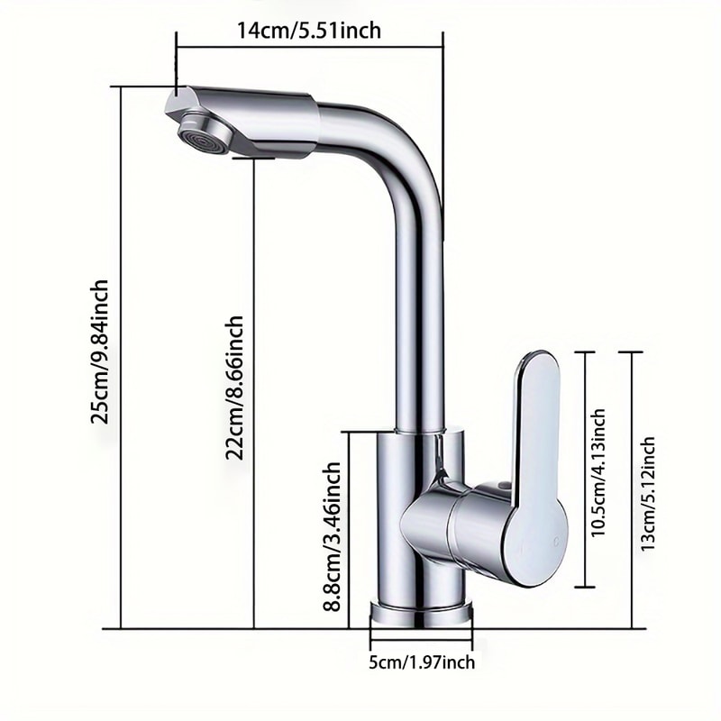 Modern Bathroom Sink Faucet Hot and Cold Basin Mixer Tap