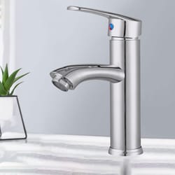 silver bathroom sink faucet single handle hot and cold mixer tap