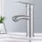 Silver Bathroom Sink Faucet Single Handle Hot And Cold Mixer Tap 0