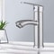 Silver Bathroom Sink Faucet Single Handle Hot And Cold Mixer Tap 0
