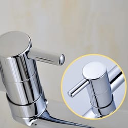 space saving wall mount cold water faucet with swing spout