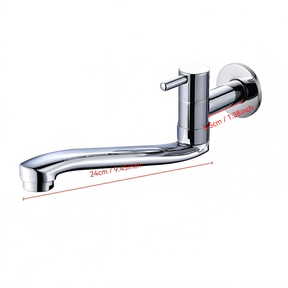 Space Saving Wall Mount Cold Water Faucet With Swing Spout 4