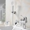 Modern Chrome Bathroom Sink Faucet Deck Mounted Hot And Cold Mixer Tap 2