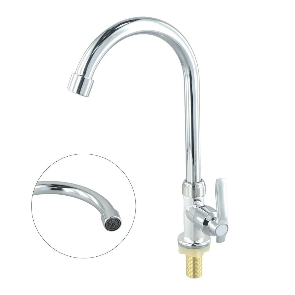 Cold Water Faucet Single Hole Swivel Sink Tap For Kitchen Bar Bathroom 3