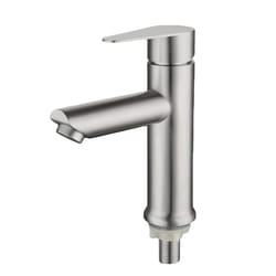 raised stainless steel basin faucet cold water deck mounted sink tap for vessel basins