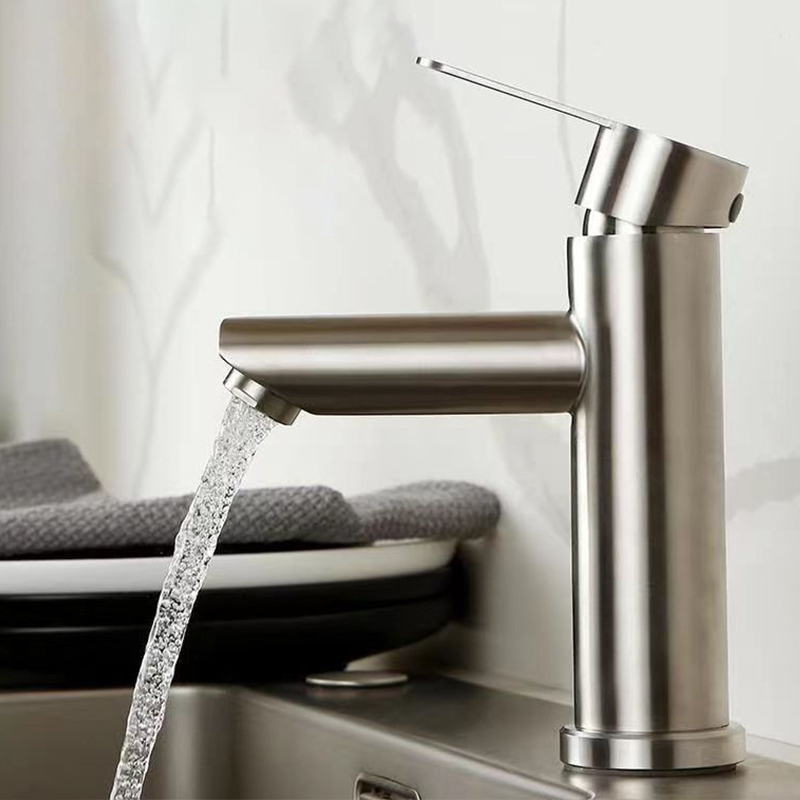 Raised Stainless Steel Basin Faucet Cold Water Deck Mounted Sink Tap For Vessel Basins 4