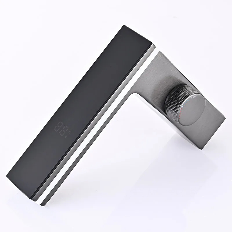 Smart LED Bathroom Sink Faucet With Temperature Display And Brass Mixer Tap 4