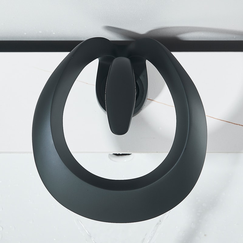 Solid Brass Waterfall Bathroom Faucet Single Handle Basin Mixer Tap 1