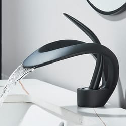 solid brass waterfall bathroom faucet single handle basin mixer tap