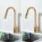 Luxury Gold Kitchen Sink Faucet With Pull Out Sprayer Single Handle Deck Mounted Kitchen Faucet 1