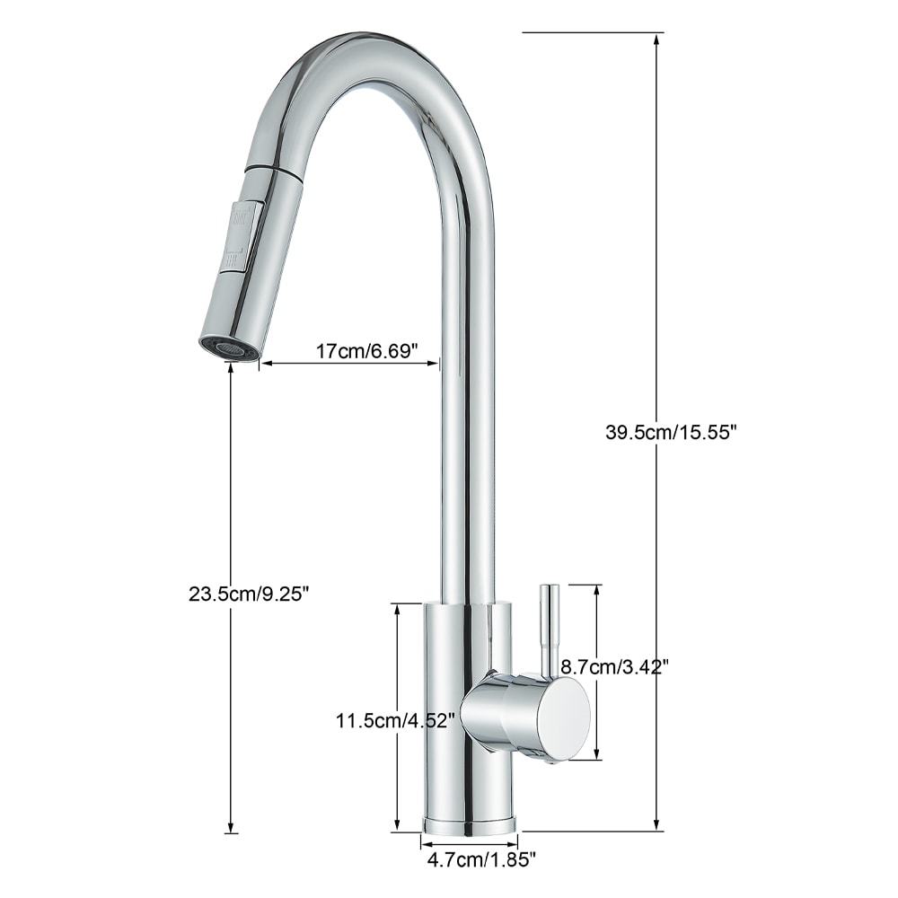 Luxury Gold Kitchen Sink Faucet With Pull Out Sprayer Single Handle Deck Mounted Kitchen Faucet 3