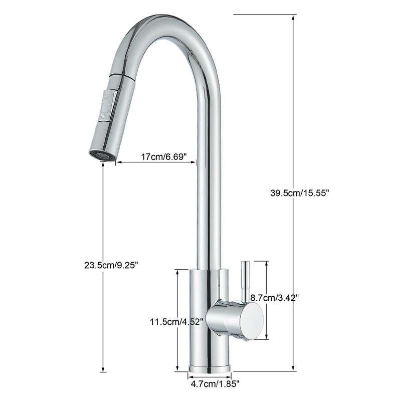 Luxury Gold Kitchen Sink Faucet With Pull Out Sprayer Single Handle Deck Mounted Kitchen Faucet 3