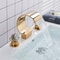 Luxury Gold Waterfall Bathroom Faucet With Crystal Knobs For Hole Sink 3