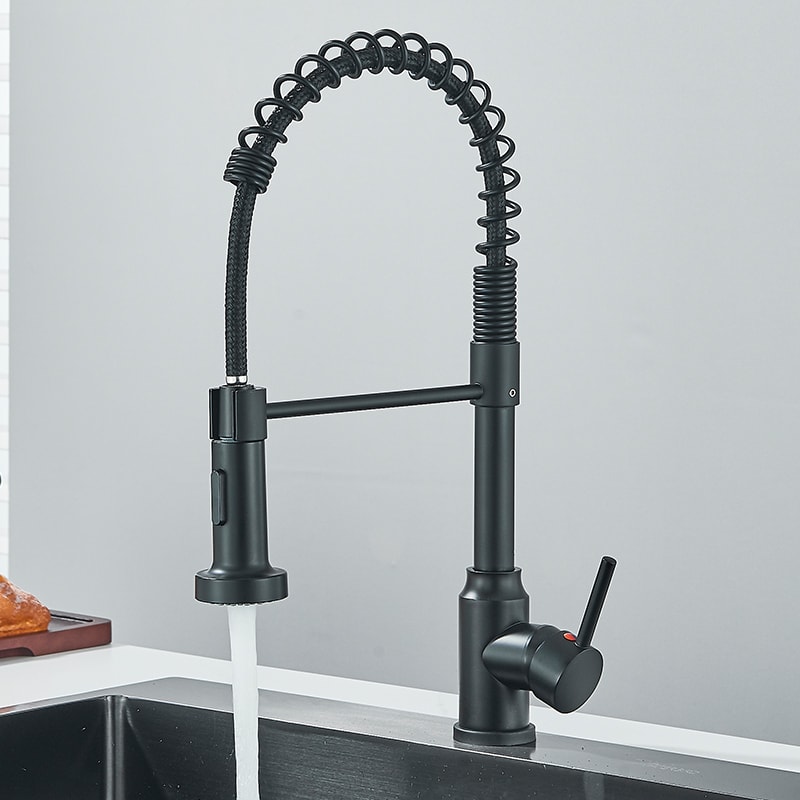 Pull Down Kitchen Faucet Sing Handle Hot Cold Water Mixer Tap 360 Swivel Dual Function Nozzle Kitch 5