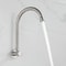 Stainless Steel Wall Mounted Kitchen Faucet Single Cold Rotating Tap 0