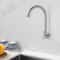 Stainless Steel Wall Mounted Kitchen Faucet Single Cold Rotating Tap 2
