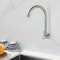 Stainless Steel Wall Mounted Kitchen Faucet Single Cold Rotating Tap 2